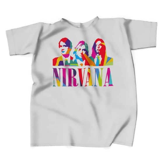 American Rock Group Nirvana Color Art Shirt
