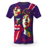 British Flag The Rolling Stones Blue T-Shirt