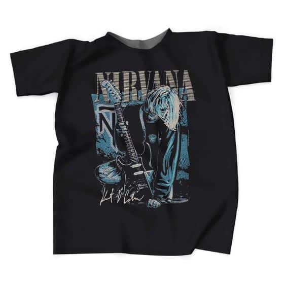 Kurt Cobain With His Guitar Vintage Art Shirt