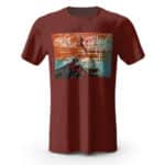 Pink Floyd The Wall Graphic Art Burgundy Tee