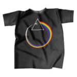 Rainbow Prism Triangle Pink Floyd Black Shirt