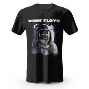 Rainbow Prism on Astronaut Pink Floyd T-Shirt