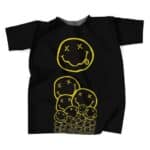 Rock Band Nirvana Iconic Smiley Pattern Shirt