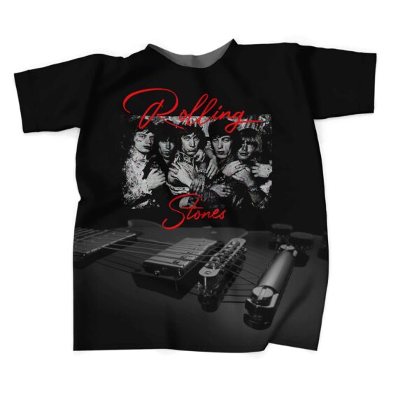 Rock Group The Rolling Stones Black Shirt