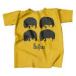 The Beatles Classic Head Icons Yellow T-shirt