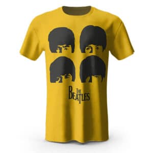 The Beatles Classic Head Icons Yellow T-shirt