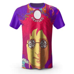 The Beatles Cool Psychedelic Violet T-shirt