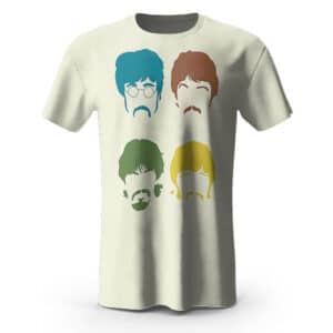 The Beatles Cool Colored Silhouette T-shirt
