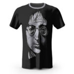 John Lennon The Beatles Silhouette Black Tees