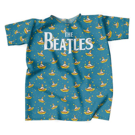 Iconic Yellow Submarine The Beatles Blue Shirt