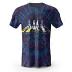 The Beatles Abbey Road Tie Dye Blue Shirt