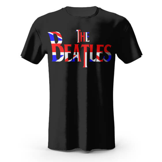 The Beatles Authentic British Flag Logo Shirt