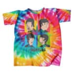 Colorful Tie Dye The Beatles Rock Group Tee