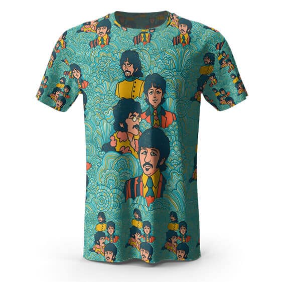 Funky The Beatles Band Artwork T-Shirt