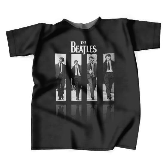 Vintage The Beatles Rock Group Black T-Shirt