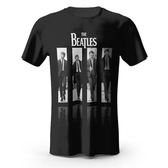 Vintage The Beatles Rock Group Black T-Shirt
