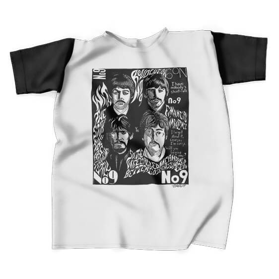 Revolution 9 The Beatles Black and White Tee