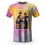 Rock Group The Beatles Pink Tie Dye Shirt
