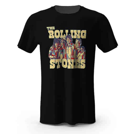 The Rolling Stones Band Artwork Black Shirt