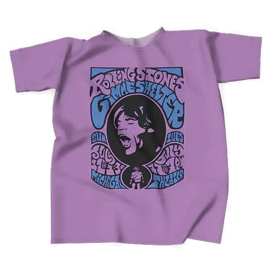 Gimme Shelter The Rolling Stones Purple Tee