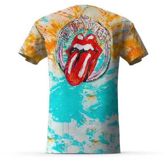 The Rolling Stones Tongue Orange Tie Dye Tee