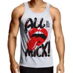 All The Best Mick Jagger White Sleeveless Shirt
