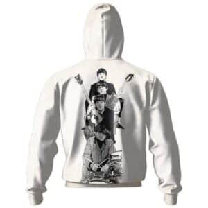 Classic The Beatles Band Drawing Zip-Up Hoodie