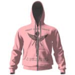 Heart-Shaped Tracks Nirvana Pink Zip Hoodie