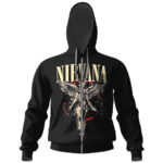 In Utero Angel Artwork Nirvana Zip-Up Hoodie