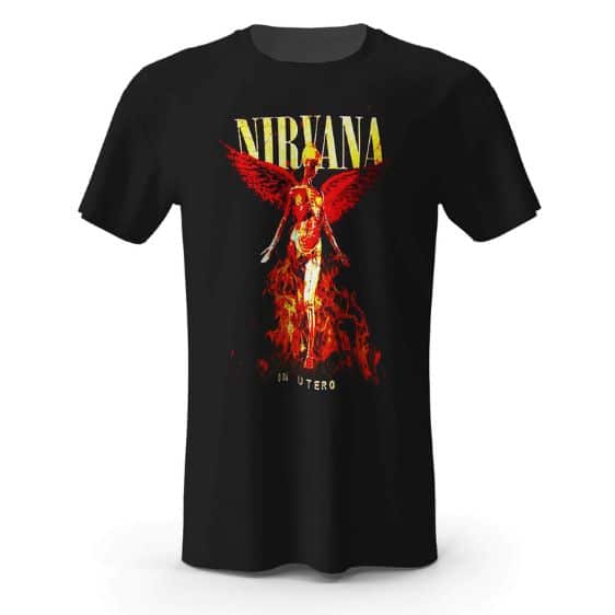 In Utero Nirvana Album Flame Angel Art Shirt