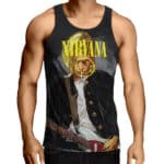 Kurt Cobain Cartoon Nirvana Logo Art Tank Top