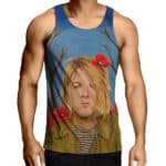 Kurt Cobain Drawing Tribute Artwork Singlet