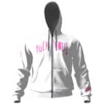 Kurt Cobain F.U. Art White Nirvana Zip Hoodie