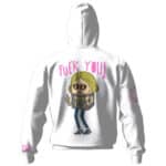Kurt Cobain F.U. Art White Nirvana Zip Hoodie