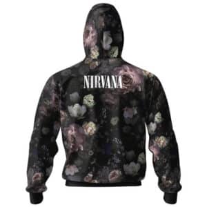 Kurt Cobain Floral Pattern Nirvana Zip Hoodie