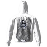Kurt Cobain Nirvana Vocalist White Zip Hoodie