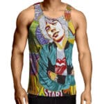 Mick Jagger Retro Color Art Pattern Tank Top