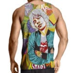 Mick Jagger Retro Color Art Pattern Tank Top