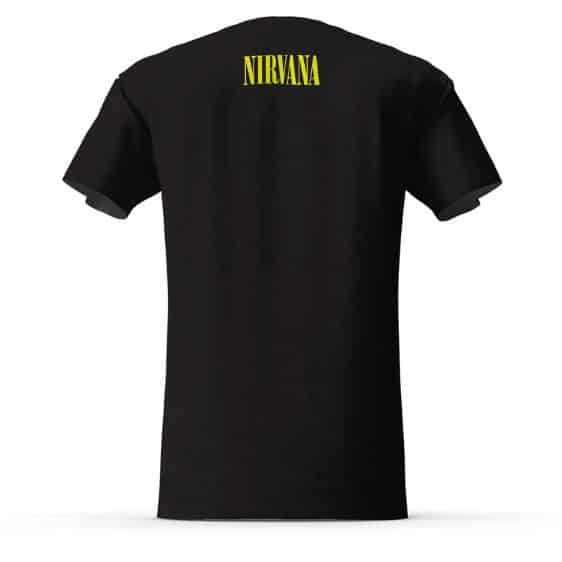 Nirvana Concert Smiley Logo Art Black T-shirt