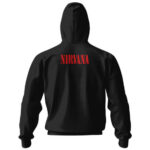 Nirvana Heart And Flower Design Zipper Hoodie