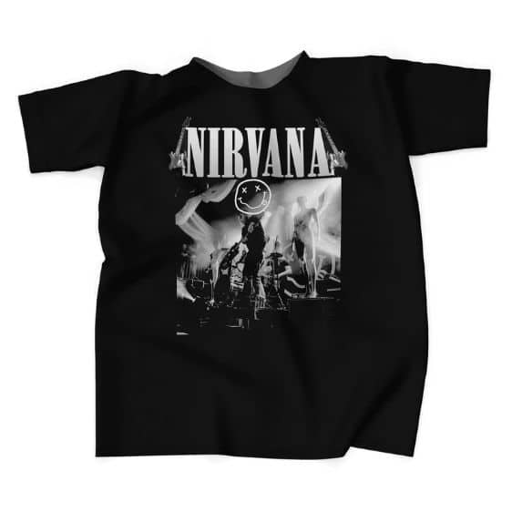 Nirvana In Utero Concert Black & White Shirt
