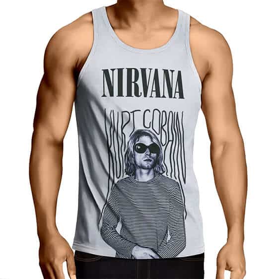 Nirvana Kurt Cobain Monochrome Art Tank Shirt