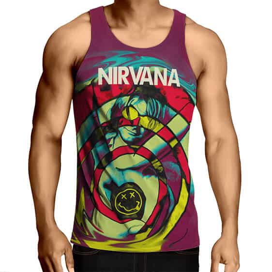 Nirvana Kurt Cobain Trippy Artwork Tank Shirt