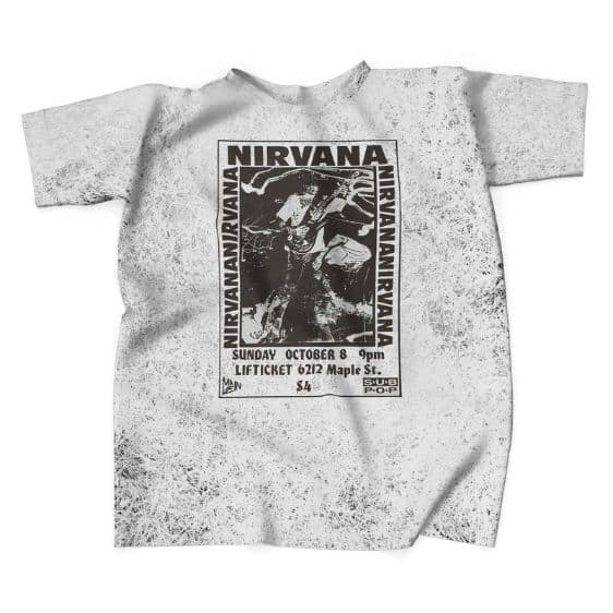 Nirvana Lifticket Band Poster Grunge Art Tee