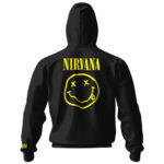 Nirvana Multicolor Smiley Symbol Zipper Hoodie