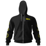 Nirvana Pose Smiley Logo Black Zip-Up Hoodie