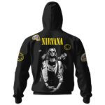 Nirvana Rock Band Sticker Style Art Zip Hoodie