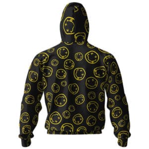 Nirvana Smiley Logo Design Black Zipper Hoodie