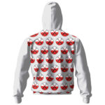Pink Floyd Hammer Pattern White Zipper Hoodie