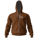 Pink Floyd Logo Design Brown Zipper Hoodie